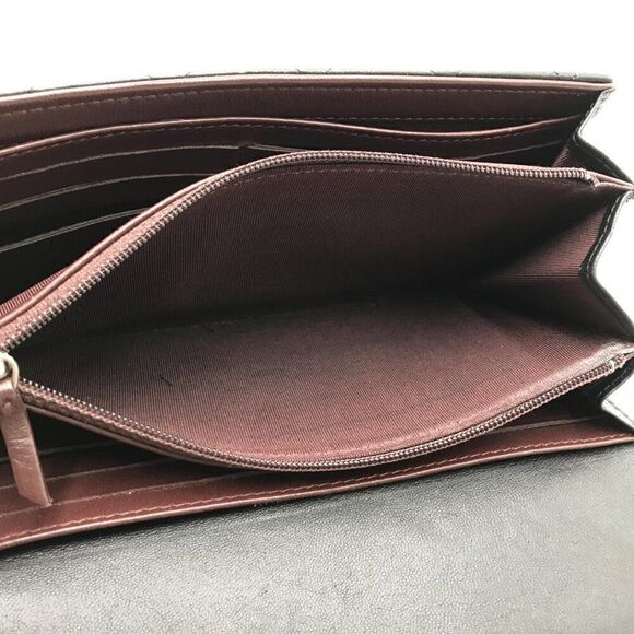 Chanel Lambskin Quilted Long Flap Wallet Black with Silver Hardware - Picture 10 of 12